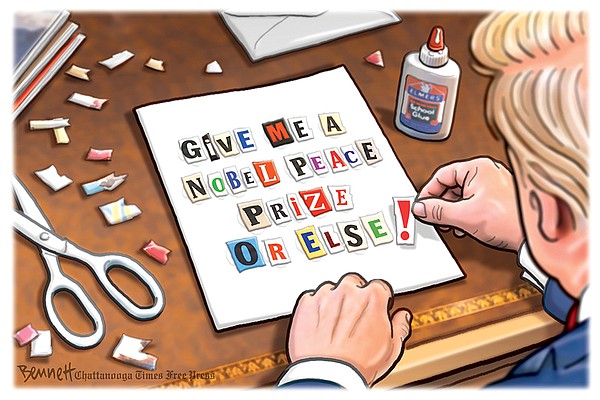 Cartoon of the week by Bennett, Chattanooga Times Free Press
